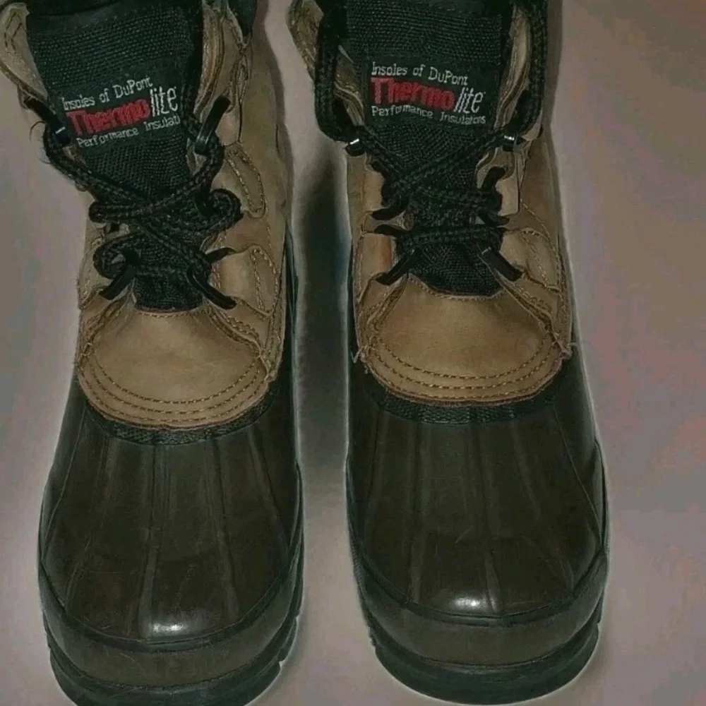 Thom McAn Brown and Black Rain & Snow Boots